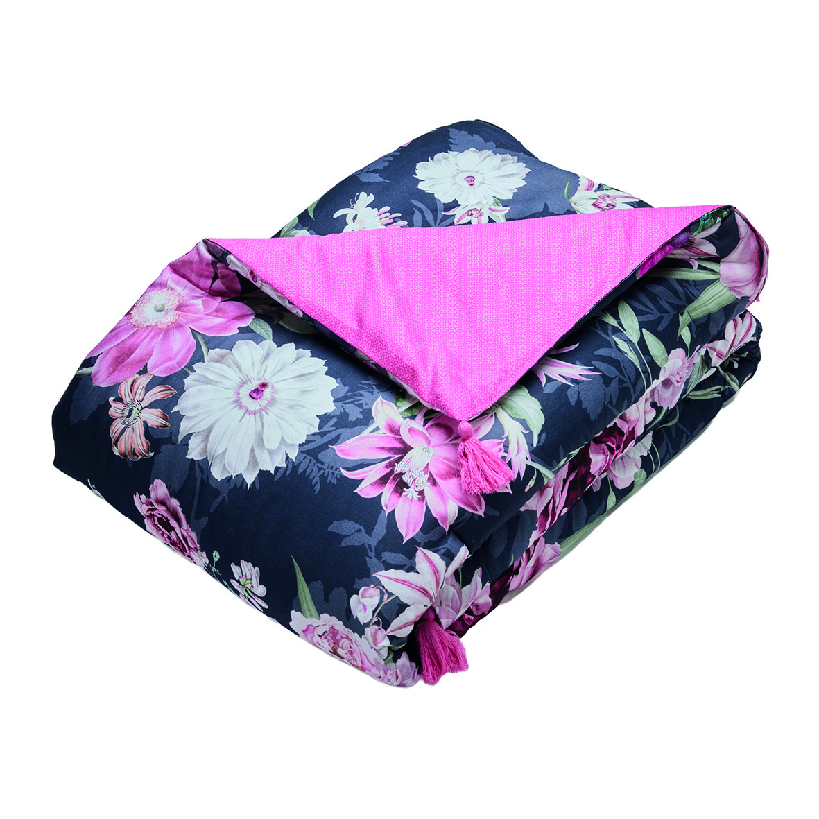 Édredon avec glands Eclat nocturne