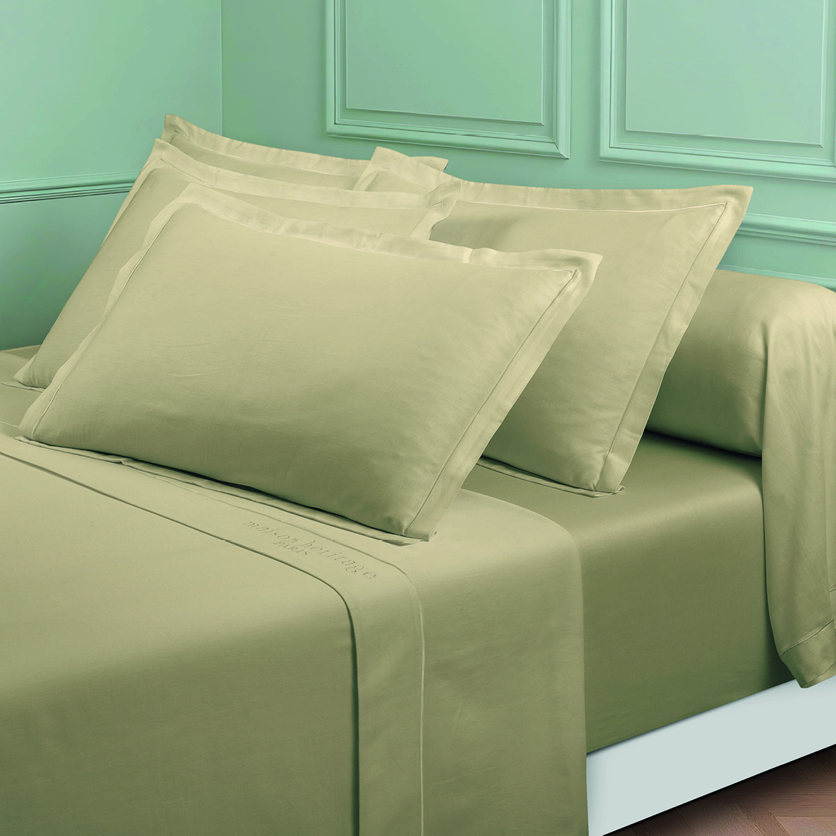 Ensemble de draps satin de coton Uni 1 baratta – Image 15