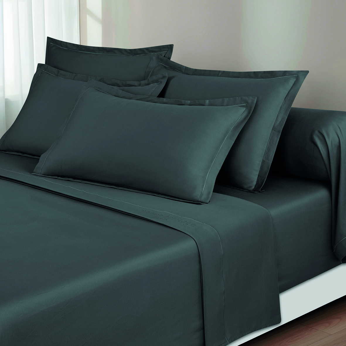 Ensemble de draps satin de coton Uni 1 baratta – Image 17