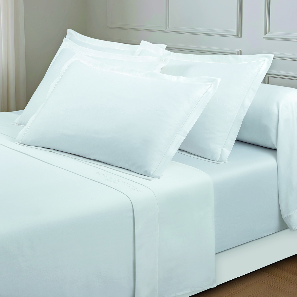 Ensemble de draps satin de coton Uni 1 baratta – Image 3