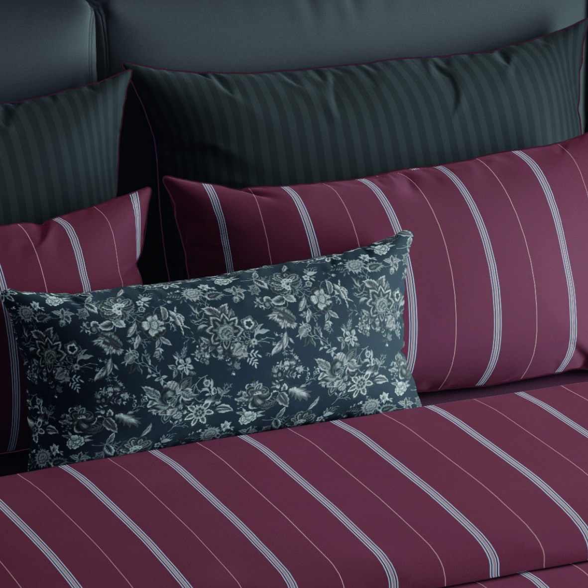 Taie de traversin satin de coton Lioré – Image 4