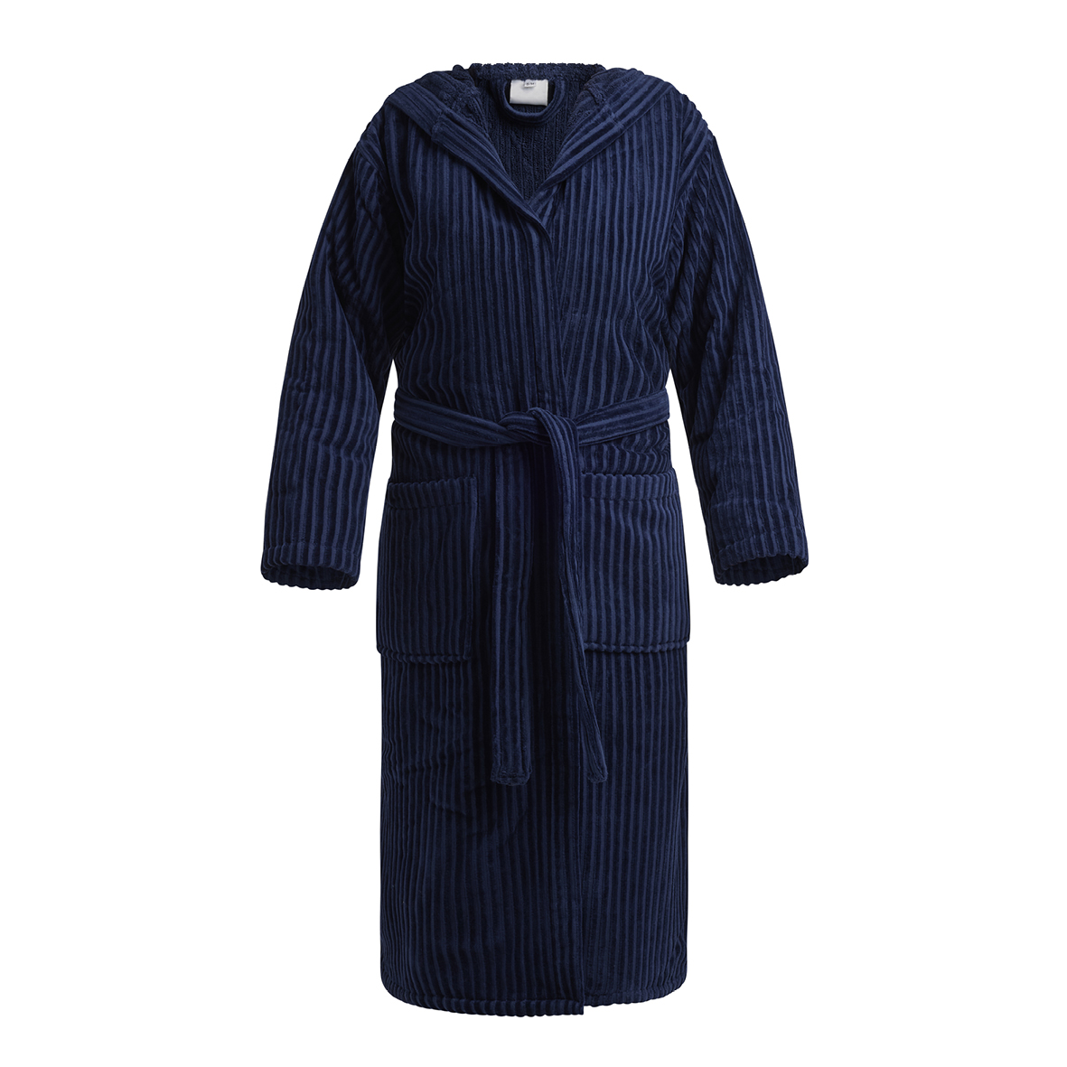 Peignoir avec capuche Rayures tissées Jacquard