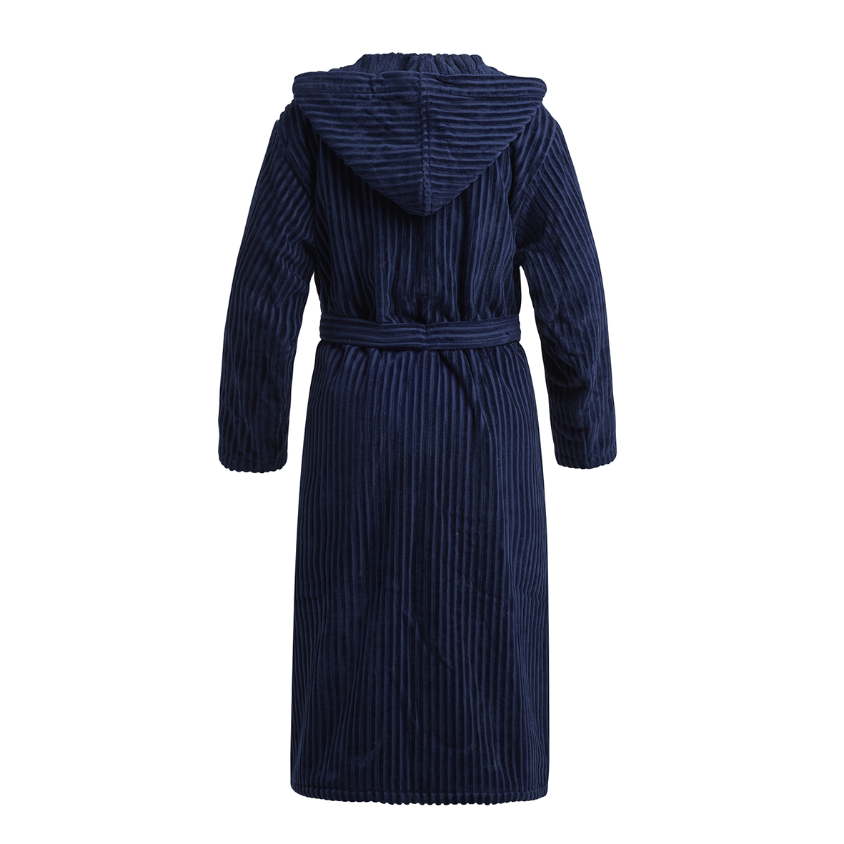 Peignoir avec capuche Rayures tissées Jacquard