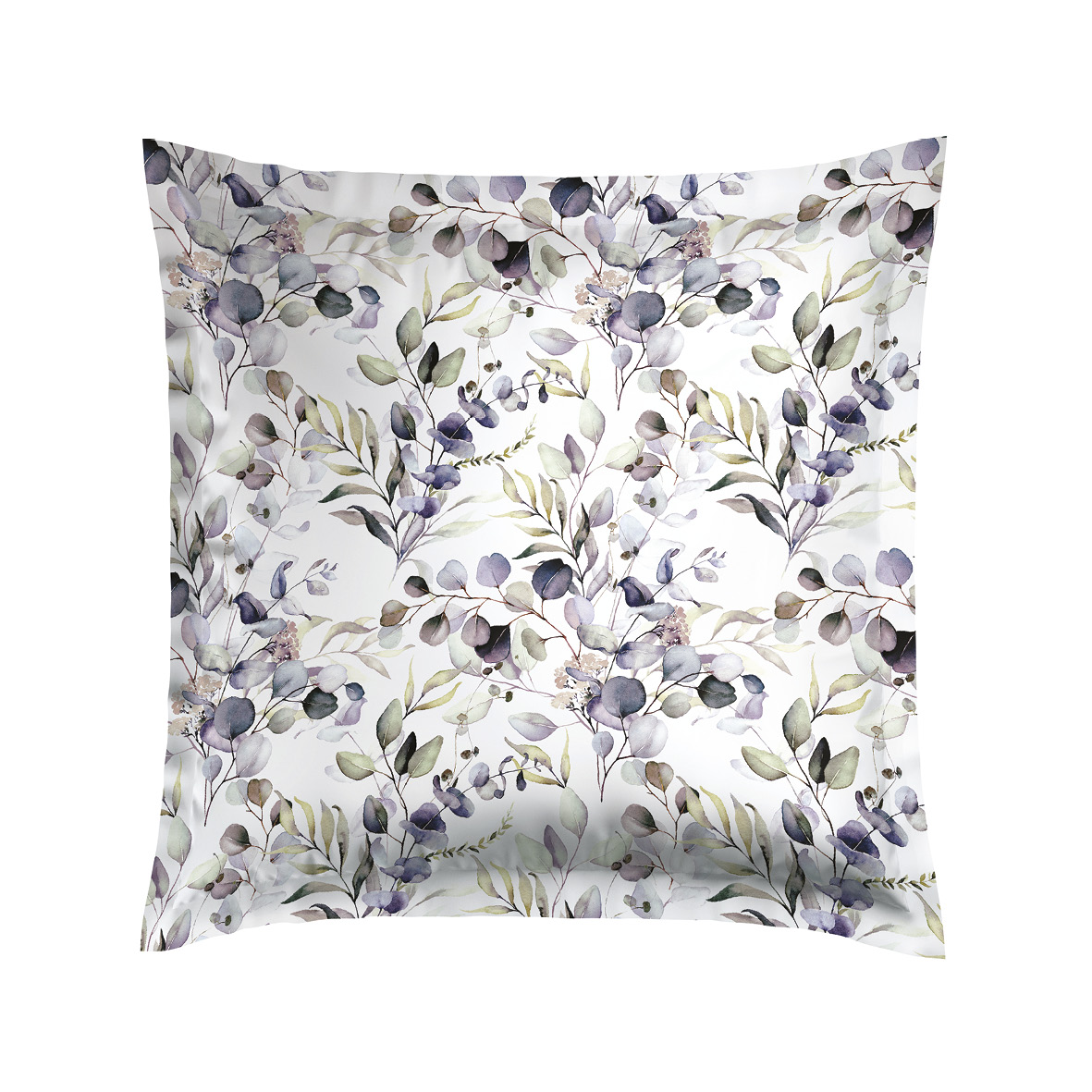 Set de 2 taies d'oreiller satin de coton Eucalyptus