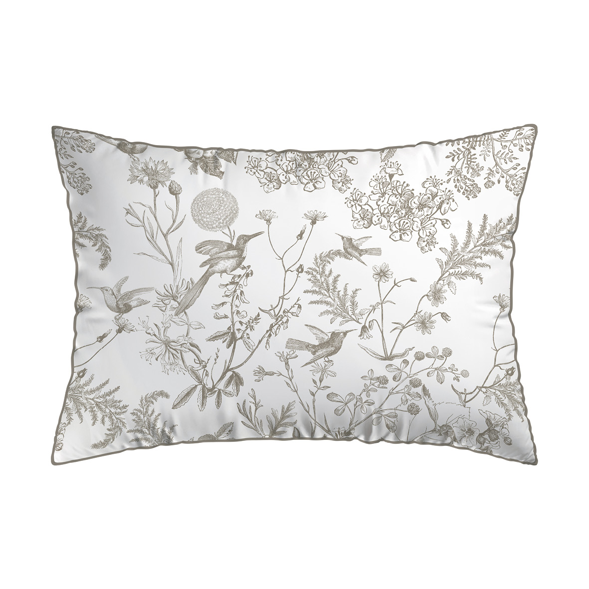 Set de 2 taies d'oreiller satin de coton Colibri floral – Image 5