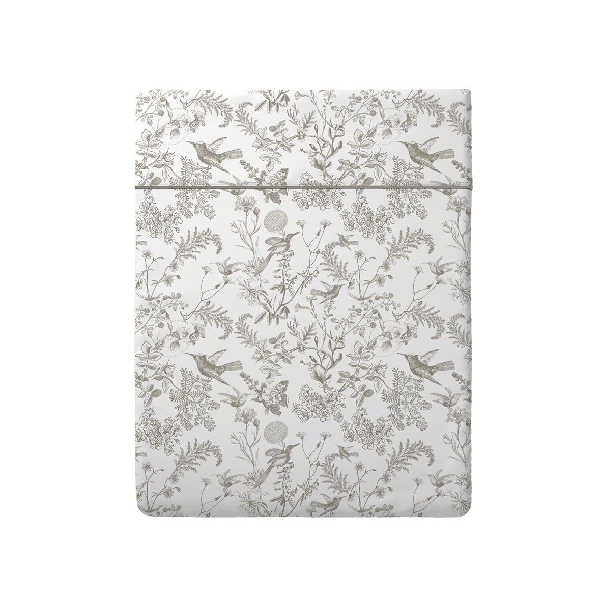Drap plat satin de coton Colibri floral