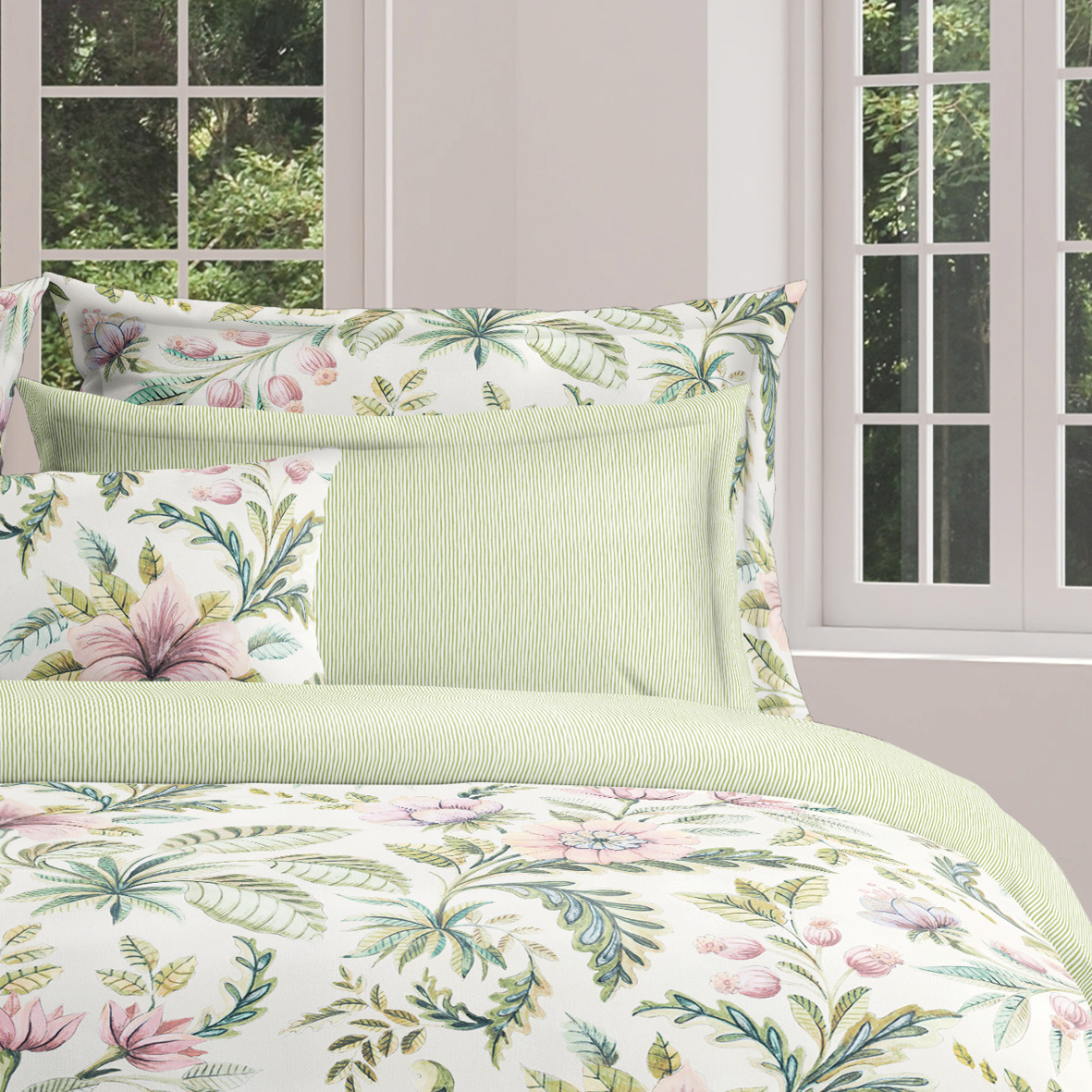 Taie de traversin satin de coton Traits peints – Image 4