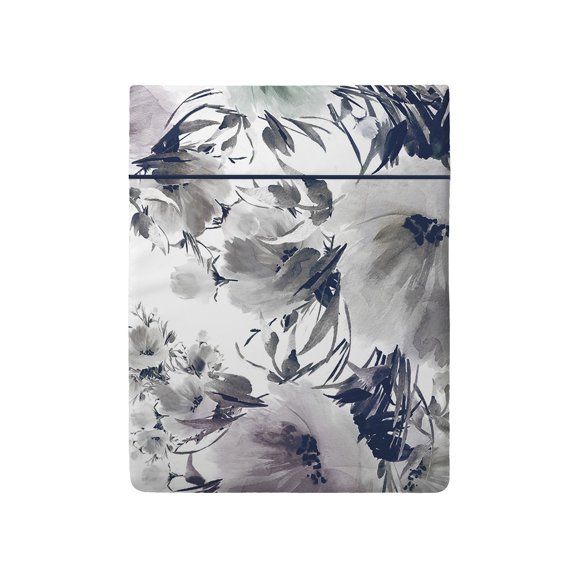 Drap plat satin de coton Erodium